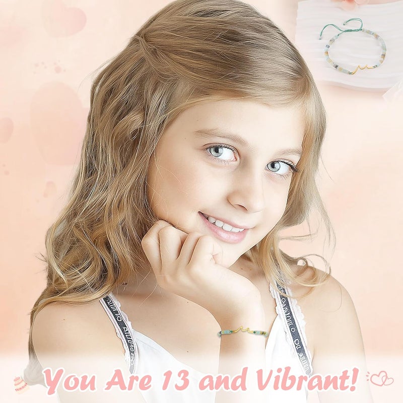 Sereney Birthday Gifts for Women, Wave Bracelet as 13th 16th 18th 21st 40th 50th 60th Birthday Gifts for Girls, Adjustable Natural Stone Bracelet as Valentines Day Gifts for Teen Girls Gifts Idea - Image 2